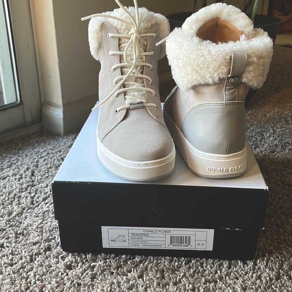 Donald Pliner high top suede snickers